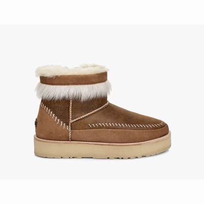 Botas UGG Fluff Punk Mulher Marrom | PT-RBFVS